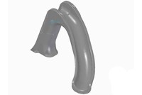 Global Pool Products Tidal Wave Slide with LED Light | Right Turn | Grey | GPPSTW-GREY-R-LED