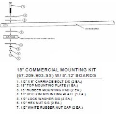 SR Smith 18 Inch Commercial Board Mounting Kit | 67-209-903-SS