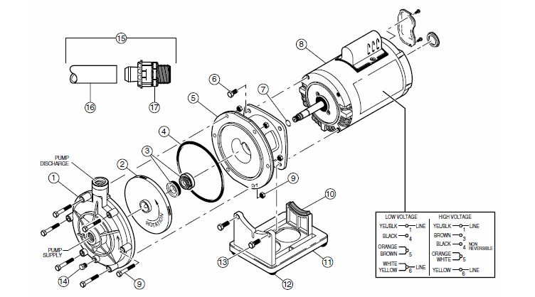 Polaris Booster Pump | .75HP 120/240 Volts 60Hz | PB4-60 Parts Schematic