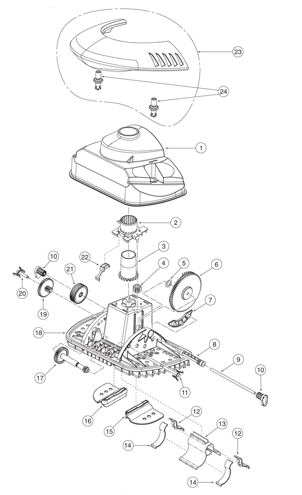 Pentair Kreepy Krauly SandShark InGround Pool Cleaner | Hoses Included | GW7900 Parts Schematic