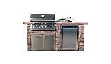 Lion Premium Grill Islands Sensational Q with Stucco Natural Gas | 90105NG