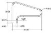 SR Smith Residential Deck Mounted 3-Bend 51" Stair Rail | 304 Grade Stainless Steel | 1.90" OD .049 Wall Thickness | DMS-100A