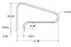 SR Smith Residential Deck Mounted 3-Bend 51" Stair Rail | Powder Coated Rock Gray | 1.90" OD .049 Wall Thickness | DMS-100A-RG