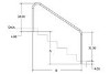 SR Smith Residential 2-Bend 4' Stair Rail with 1' Extension | 304 Grade Stainless Steel | 1.90" OD .049 Wall Thickness | 2HR-4-049-1