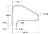 SR Smith Residential Deck Mounted 4-Bend 48" Stair Rail | 316L Stainless Steel Marine Grade | 1.90" OD .049 Wall Thickness | DMS-101A-MG