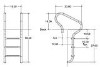 SR Smith Camelback Ladder 3 Step | 304 Grade Stainless Steel | 1.90 OD .049 Wall Thickness | CBL-103E