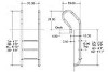 SR Smith Commercial 3 Step Parallel-Look Ladder | 304 Grade Stainless Steel | 1.9 OD .049 Thickness | PLL-12S-3B