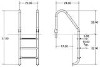 SR Smith 24" Snap-lok 3 Step Ladder | 304 Grade Stainless Steel | 1.90 OD .049 Wall Thickness | SLF-24E-3B