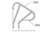 SR Smith Meridian Series Hand Rail Single | 316L Stainless Steel Marine Grade | 1.90" OD .065 Wall Thickness | MER-1001S-MG