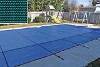 PoolTux Royal Green Mesh Safety Cover | 12' x 24' Rectangle | Center Step | CSPTGME12241