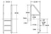 SR Smith 22" Dade County 3 Steps Ladder with Crossbrace | 304 Grade Stainless Steel | 1.90 OD .049 Wall Thickness | 50-795E