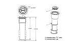 AquaStar 7-1/2" Umbrella Stands with Sleeve and Center Cap Clear | USCC00