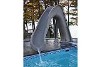 Global Pool Products Tidal Wave Slide with LED Light | Left Turn | Grey | GPPSTW-GREY-L-LED