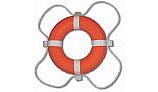 Poolstyle 24" Orange Foam Life Ring Buoy | Coast Guard Approved | PS364