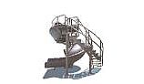 SR Smith Vortex Slide with Ladder & Open Flume | Gray Granite | 695-209-124