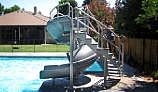 SR Smith Vortex Slide with Ladder & Open Flume | Gray Granite | 695-209-124