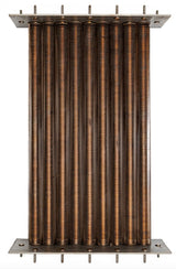 Raypak 014933F tube bundle, side view of the finned tubes