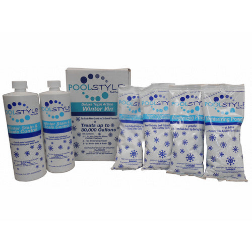 Poolstyle 33850P deluxe triple action chemical winter closing kit for pools up to 30,000 gallons