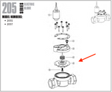 Irritrol 100232-H, 1" Valve Diaphragm Assembly 205 & 205A