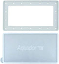 Aquador 1010 face plate and cover for wide mouth above ground pool skimmers