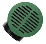 NDS 101GRKIT, Spee-D 6" Black Round Catch Basin Drain Kit with Green Plastic Round Grate