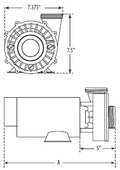 Waterway Hi-Flo Side Discharge-48-Frame | 2-Speed 1HP 115V | 3420410 | 3420410-10