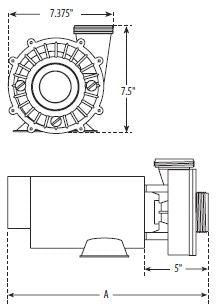 Waterway Hi-Flo Side Discharge-48-Frame | 2-Speed 1HP 115V | 3420410 | 3420410-10