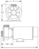 Waterway Center Discharge-48-Frame 1-Speed 1HP 115V | 3410410-15
