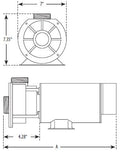 Waterway Center Discharge-48-Frame 1-Speed 1.5HP 115V | 3410610-15