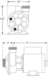 Waterway Iron Might Spa Pump .125HP 230V 60HZ 48-Frame Motor | 3410020-1E