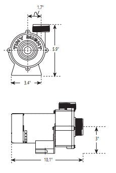 Waterway Tiny Might 1-16HP 230V 1" Barbed Fittings | 3312620-19