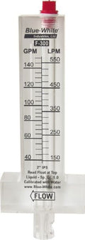 Blue White Industries 1.25 inch PVC Flow Meter 15-75 GPM | F-30125P