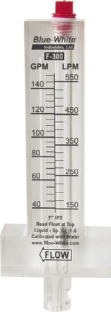 Blue White Industries 1.25 inch PVC Flow Meter 15-75 GPM | F-30125P