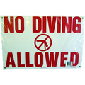 National Stock Sign No Diving Sign with Image 12inches x 18inches | 1218TX