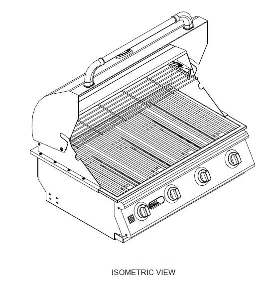 Bull Barbecue Lonestar Select 30" 4-Burner Stainless Steel Built-In Propane Grill with Lights | 87048