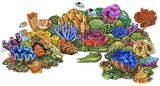 Custom Mosaics Aqua Decal Coral Reef 53inches x 25inches Concrete Decal | LX-GROUP-1 B