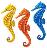 Custom Mosaics Aqua Decal Graphics Seahorse Group 7 inch x 3 inch Concrete Decal | LX-GROUP-4 B