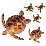 Custom Mosaics Aqua Decal Graphics Loggerhead Turtle Group (2) 17inches x 18inches | LX-GROUP-7 A