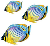 Custom Mosaics Aqua Decal Graphics RedFin Butterfly Fish Group (3) 8inches x 6inche | LX-GROUP-13 A