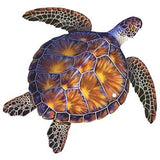 Custom Mosaics Aqua Decal Graphic Single Brown Turtle Lg 17inches x 18inches | LX | LX-SINGLE-50 B