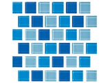 NPT National Pool Tile Allure 1x1 Series Glass Tile Peacock | 201-019