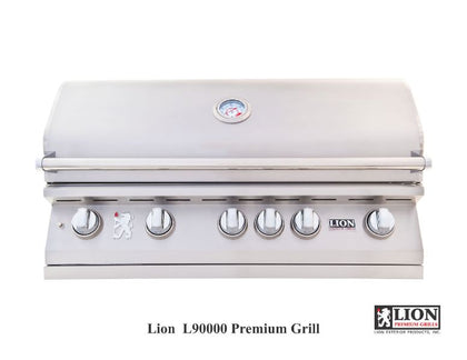 Lion Premium Grills L-90000 40 in. 5-Burner Stainless Steel Natural Gas Grill, 90823