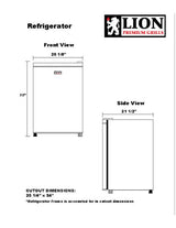 Lion Premium Grills Stainless Steel Refrigerator | L2002