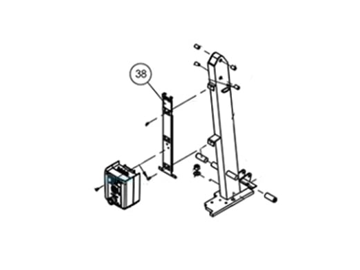 S.R. Smith 1001498 LiftOperator mount plate for aXs2 and multiLift2 pool lifts