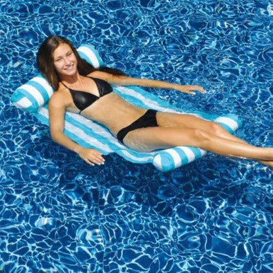 Swimline Premium Water Hammock Pool Float with Covered Head and Foot Rests, 9044