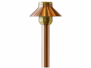FX Luminaire SP 20W LED path light in copper with a 12 inch riser