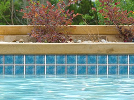 National Pool Tile Akron Field Series | Cloud Olive Blue | KAK325