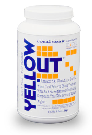 Coral Seas Yellow Out 4 lb chlorine shock enhancing pool treatment