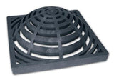 NDS 1881, 18" Black Plastic Square Atrium Catch Basin Drain Grate