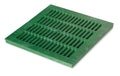 NDS 1812, 18" Green Plastic Square Catch Basin Drain Grate